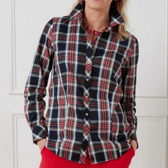 Talbots NON-IRON PERFECT SHIRT - CELEBRATE PLAID - Picture 1 of 7
